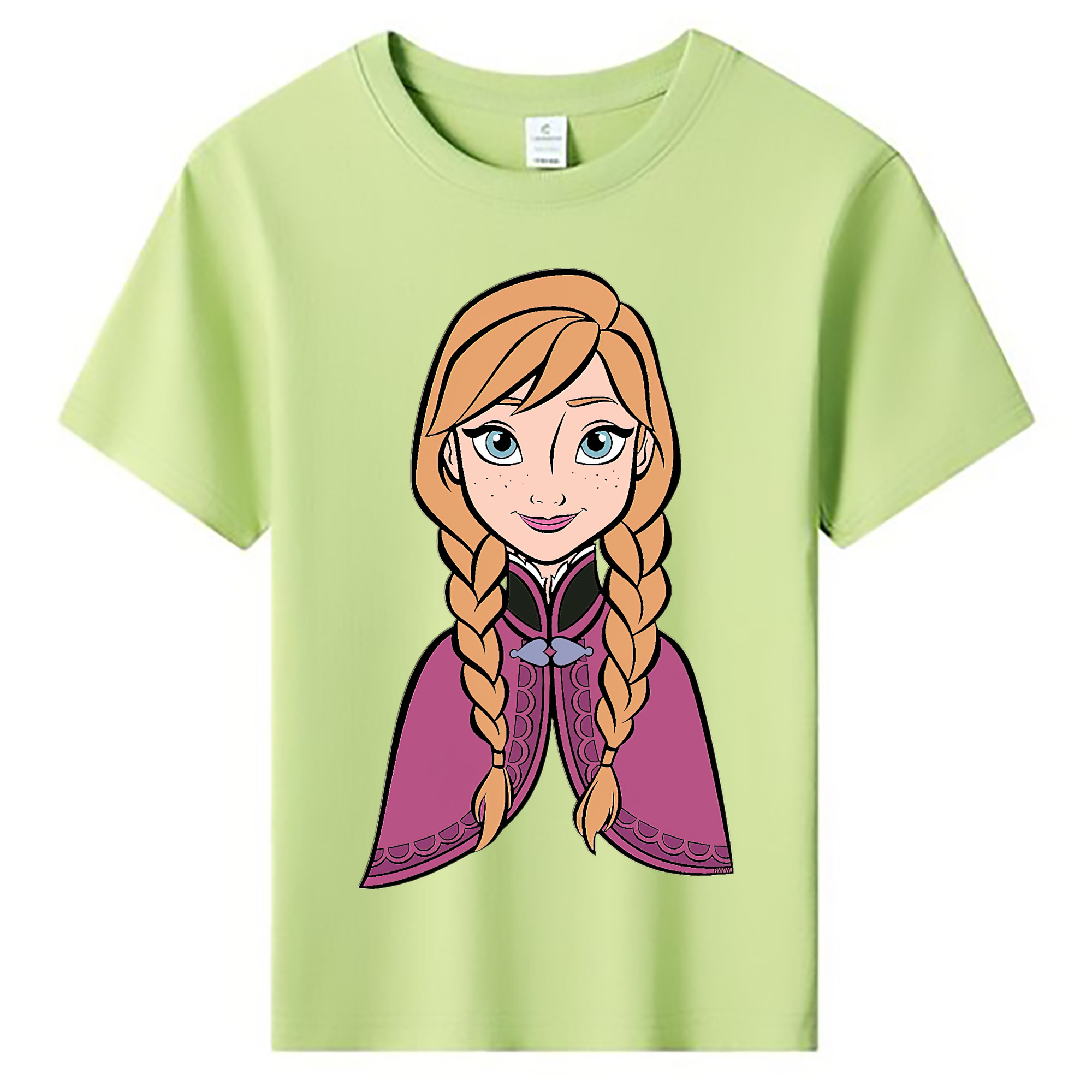 （画像用） アナと雪の女王 アンナ エルサ Frozen Anna Elsa 綿100％キッズTシャツ（フロントプリント）